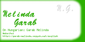 melinda garab business card